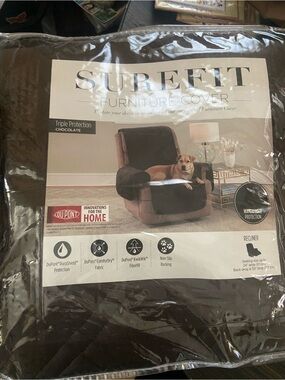 Sure Fit Chocolate Recliner Triple Protection Furniture Cover